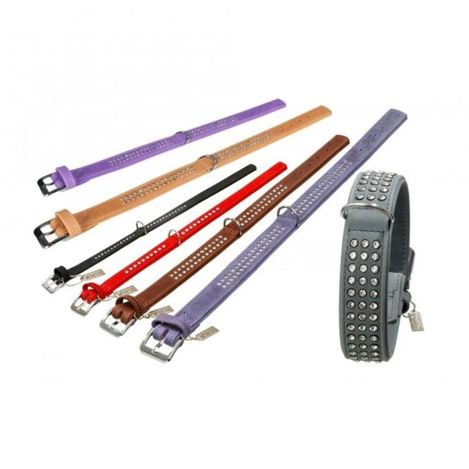 Karlie Buffalo Strass-Halsband - Hellbraun 1 Karlie Buffalo Strass-Halsband - Hellbraun